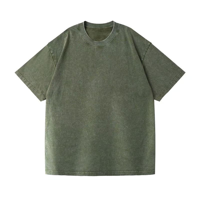 Verão americano Street Wear angustiado algodão puro manga curta masculino solto juventude na moda camiseta atacado