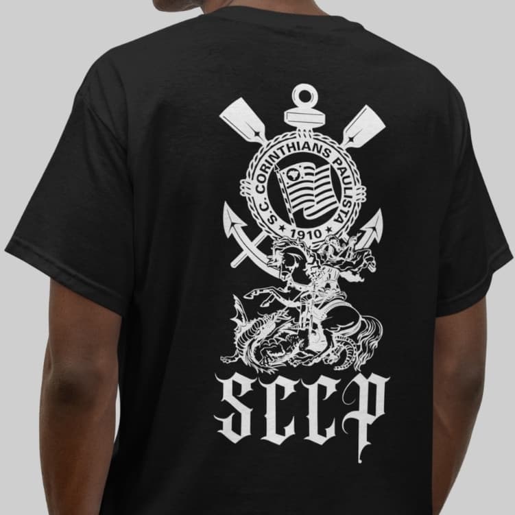 Camiseta Corinthians SCCP Cavaleiro Time Futebol 100% Algodão Casual Lancamento StreetWeer