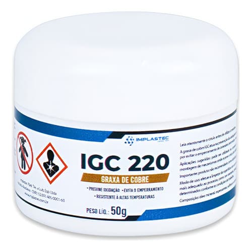 Graxa De Cobre Implastec Polos Bateria Condutiva Contato 50g