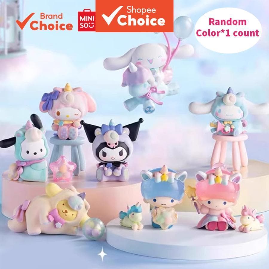MINISO  sanrio “fantasy paradise” série - kuromi sonhador, cinnamoroll e mais figuras de caixas cegas (entrega