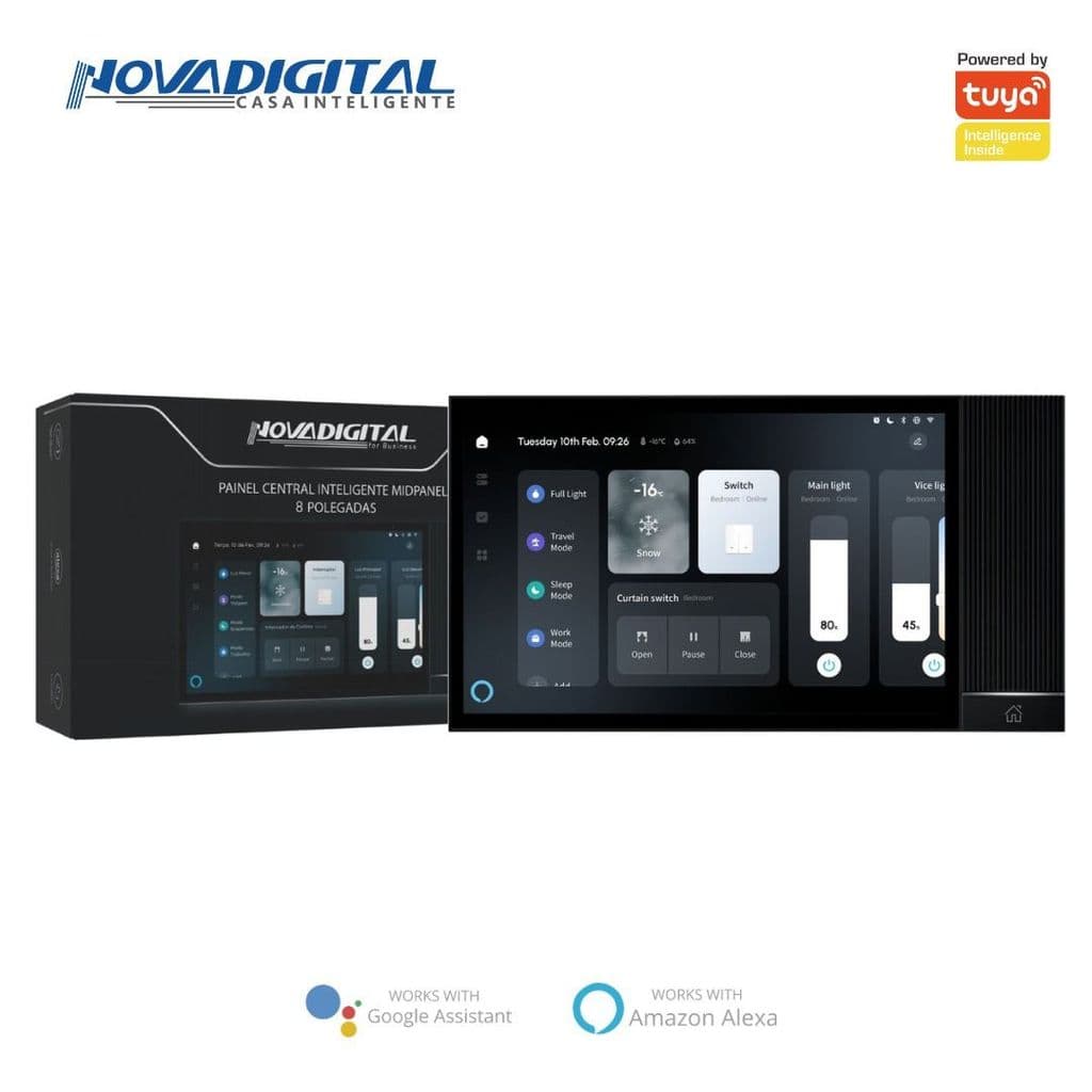 Painel Central Inteligente MidPanel 8 Polegadas Nova Digital