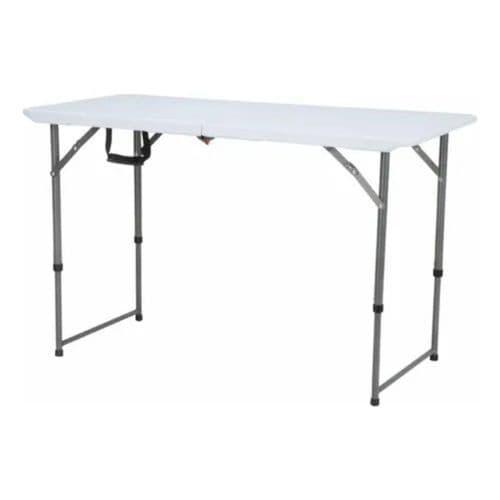 Mesa Multiuso Dobrável 120cm Branca Versátil Escritório Estudo Lazer Fácil Armazenamento