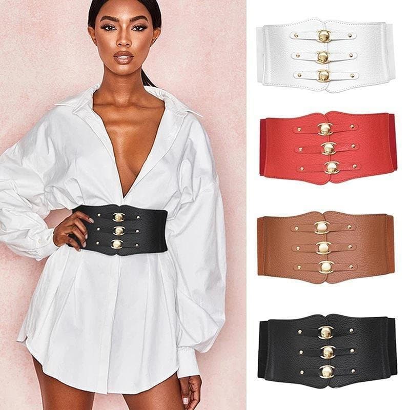 [largeloohg] Cintos Elásticos Largos Para Mulheres Cintura Plus Size Cinto Feminino Vestido Grande Estiramento Cummerbun