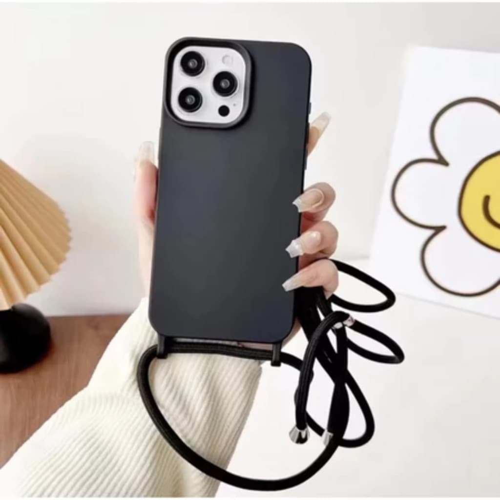 Capinha com Cordão Aveludada Silicone para iPhone 16 16 PRO E 16 PRO MAX