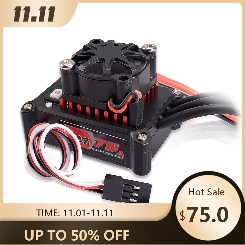 9IMOD 75A ESC Sem Escova 2-3S 6V/2A Para Motor 540/3650/3660/3674 Carro 1/8 1/10 RC arrma Traxxas Hsp Tamiya Axial scx10