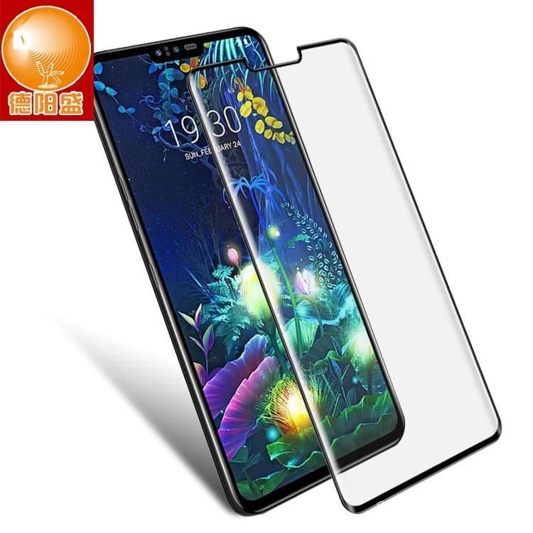 Adequado para o celular LG V50 ThinQ 5G com tela curva completa, película de vidro temperado 3D resistente a arranhões.