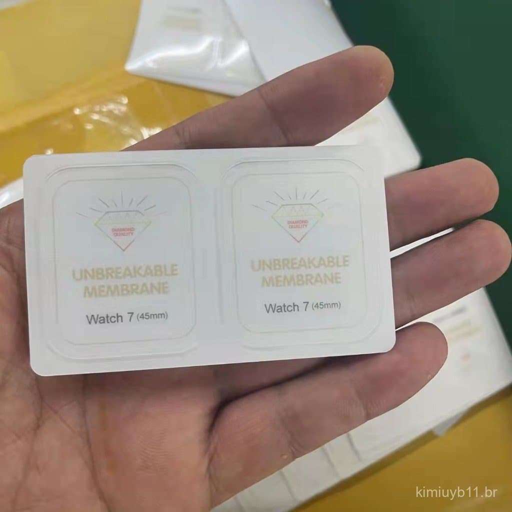 Adequado para relógio iWatch de 46mm, película protetora de hidrogel com 10 diamantes para tela completa do iWatch 44/4/
