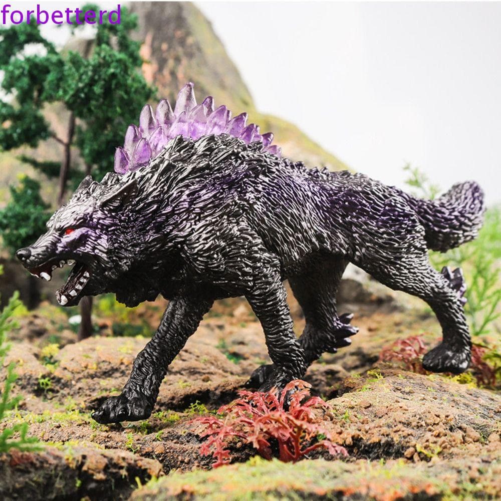Brinquedo Animal De Simulação De Lobo  , Modelo De Sólido Simulado À Mão Sombra , Estátua