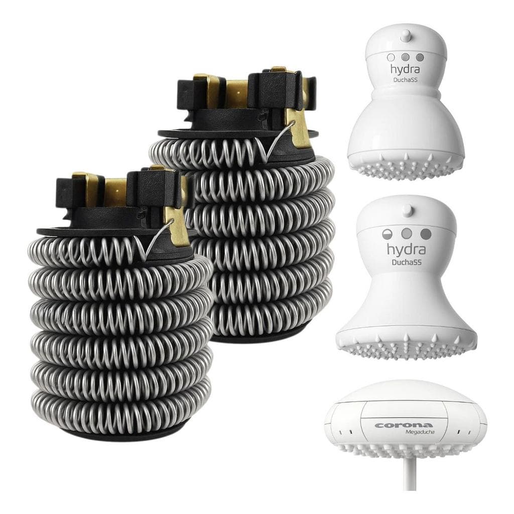 Kit 2 Resistência Corona 3t Ducha Ss Ballerina Megaducha Hydra 220v 5200w Duchinha Elétrico Chuveiro