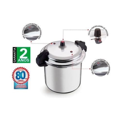 Panela Pressao Profissional 20 Litros Grande Capacidade Fechamento Externo Resistente