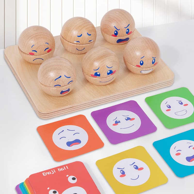 Jogo De Bola De Expressão Que Muda De Rosto Para Crianças , Quebra-Cabeça De Partículas Grandes , Brinquedo Interativo E