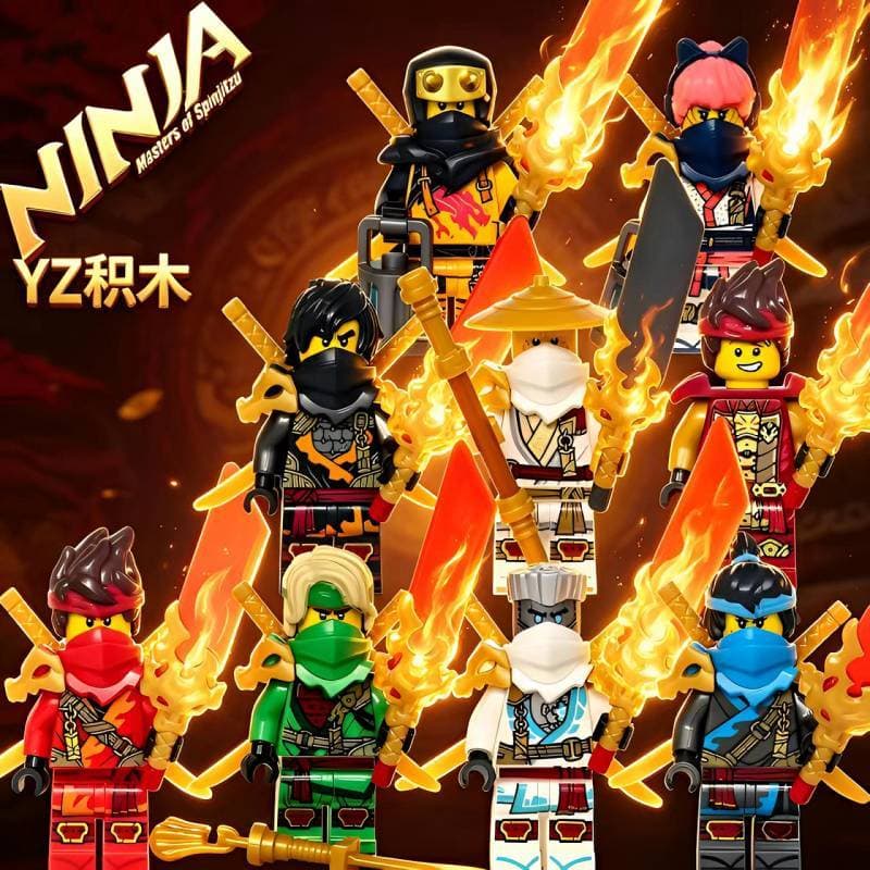 Fantasma Ninja 19 estações dragão ascensão cabeça de dragão ombro Lloydkay montado blocos de construção menino brinquedo