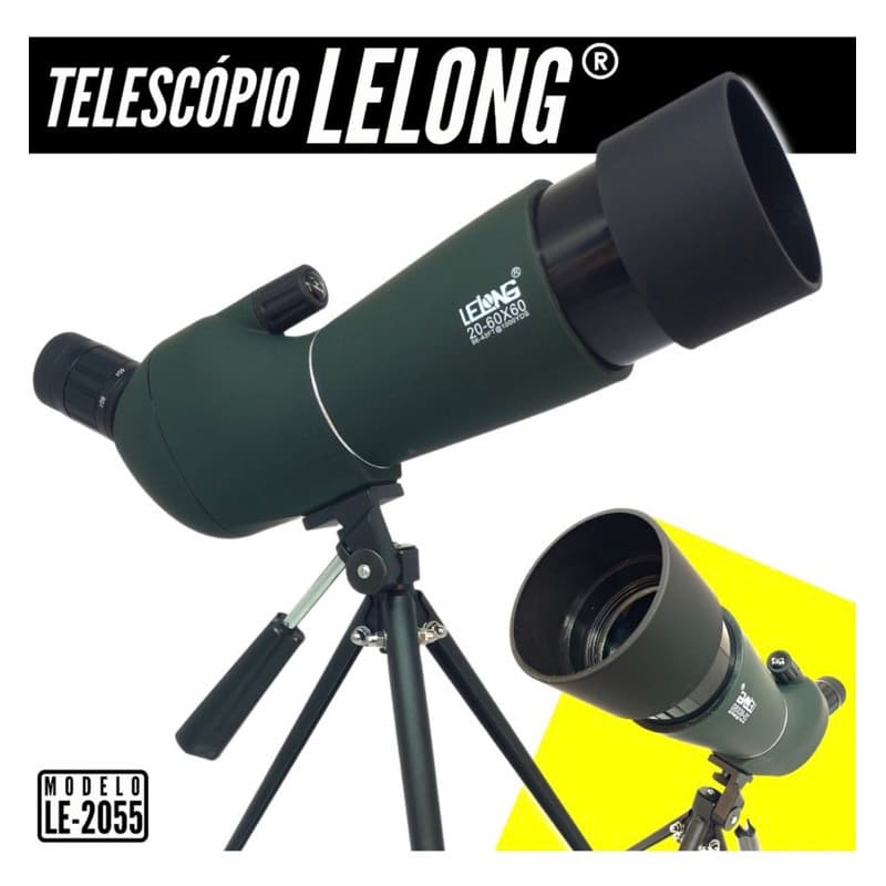 Telescópio profissional lelong 20x-60x longo Alcance le-2055