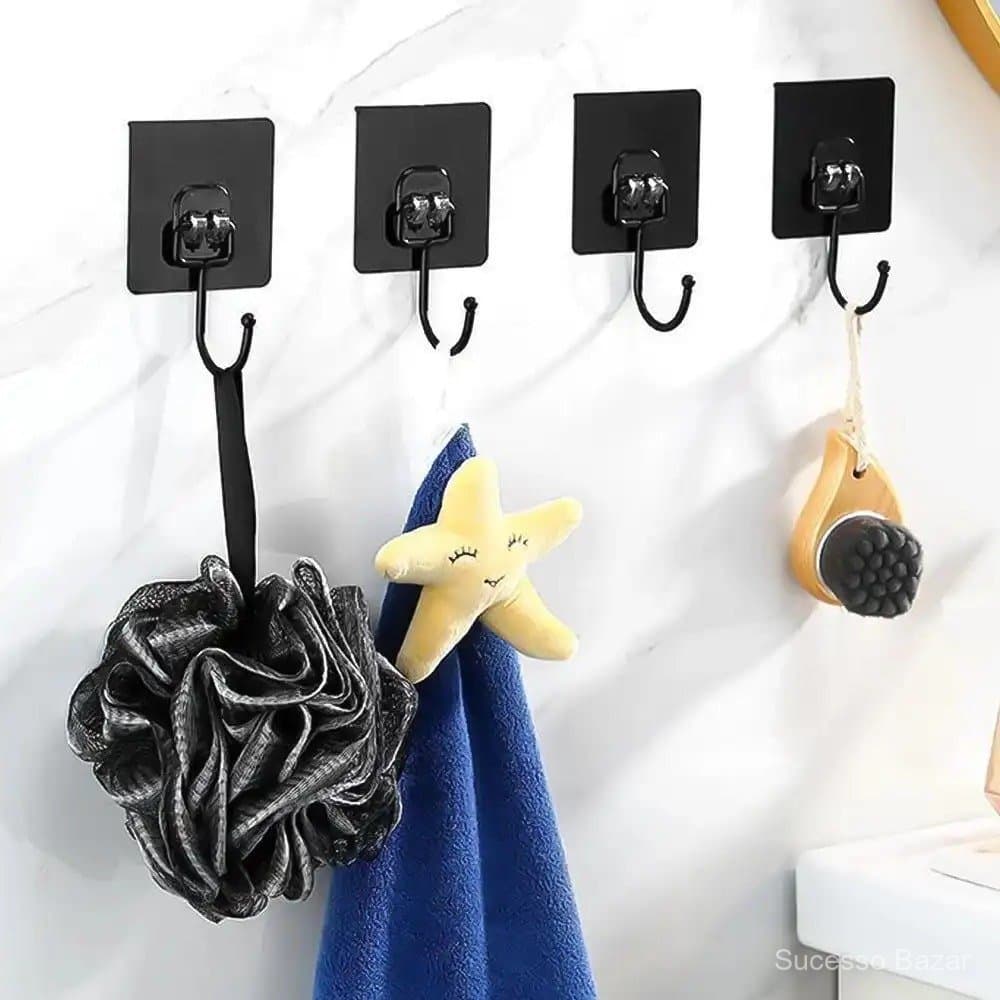 20/25/30 Pcs Gancho Preto , Gancho Multiuso Para , Adequado Para Cozinha, Quarto, Sala De Estar.