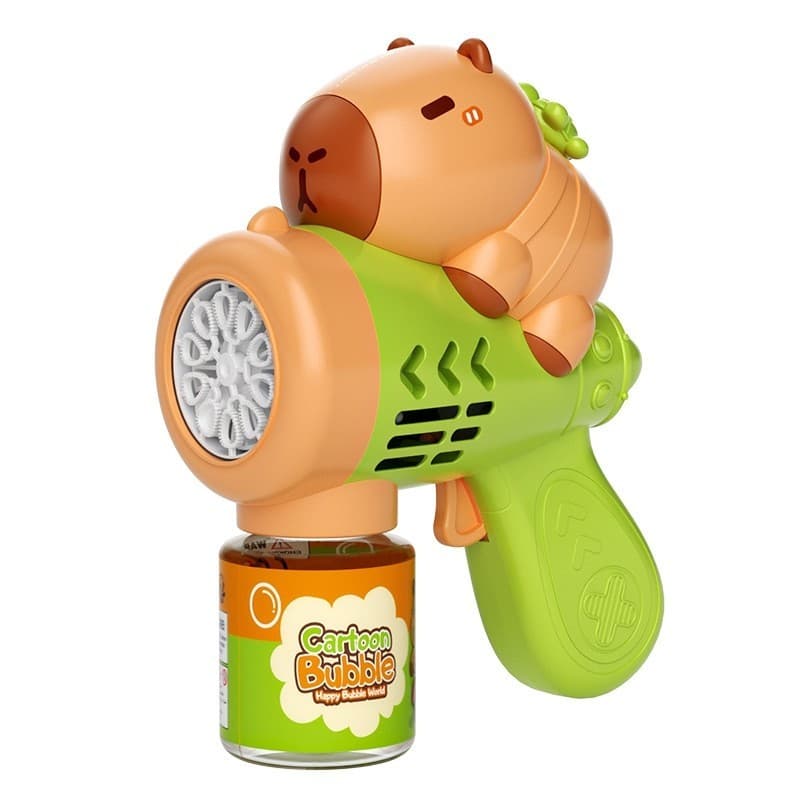 Brinquedo de arminha de bolha de sabão colorida Capybara - máquina de bolha de sabão