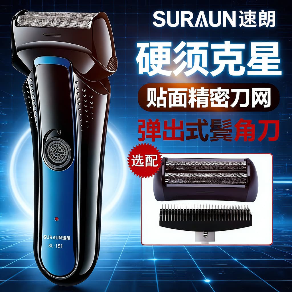 Sulang Navalha Alternativa Masculina Recarregável Elétrica Portátil Navalha de Alta Potência