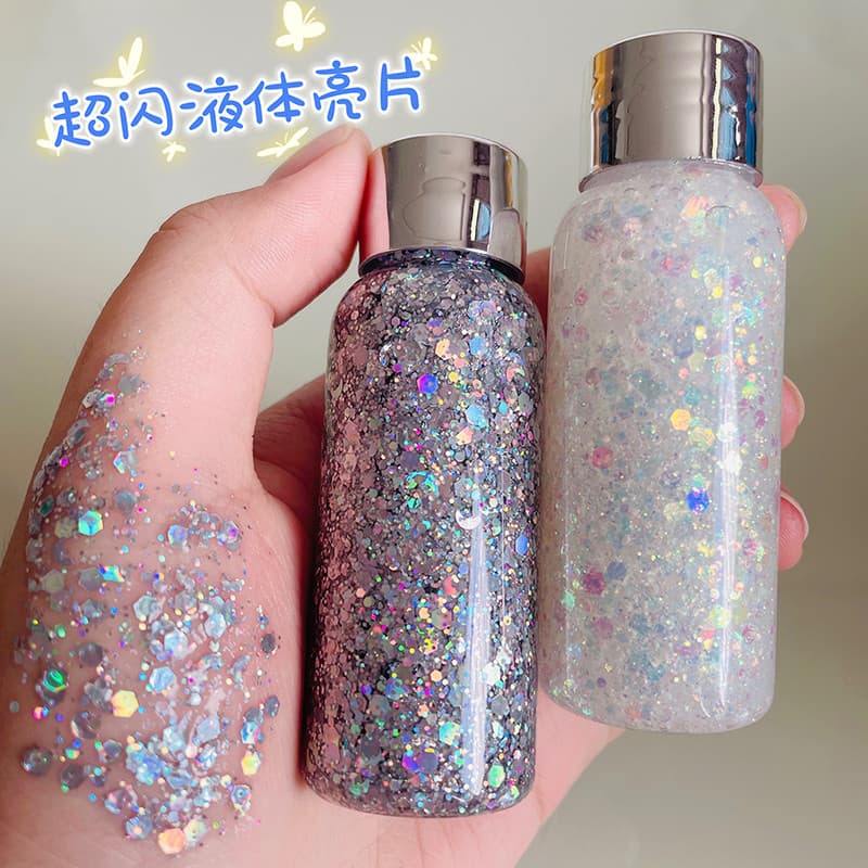Crianças palco maquiagem brilhando grande lantejoulas sombra olho remendo Glitter Gel desempenho programa maquiagem casa