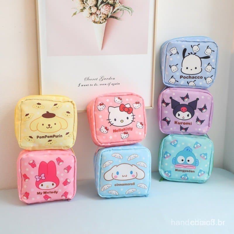 Bolsa Portátil para Absorventes Higiênicos para Meninas, Grande Capacidade de Armazenamento XCBR