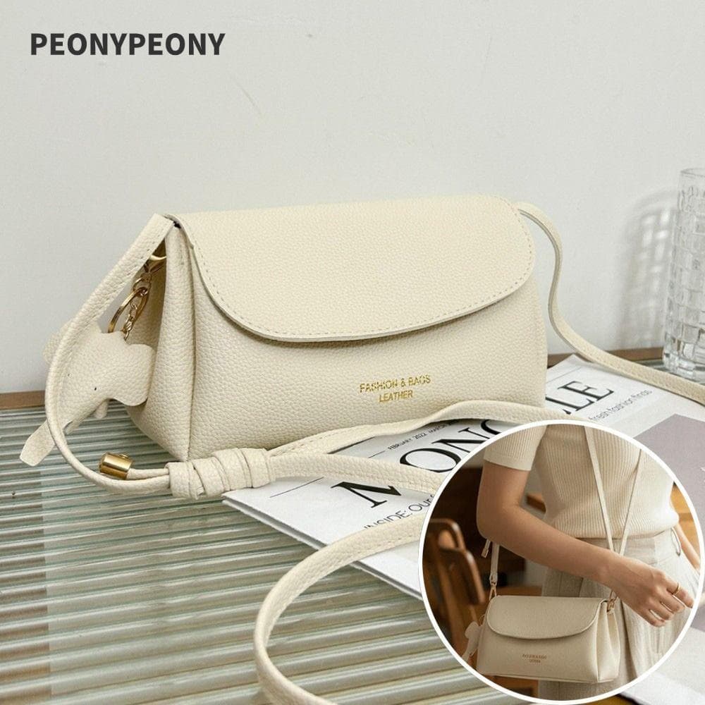 Bolsas De Ombro Femininas PEONY , Bolsa Crossbody Vintage Leve E Portátil De Couro Macio