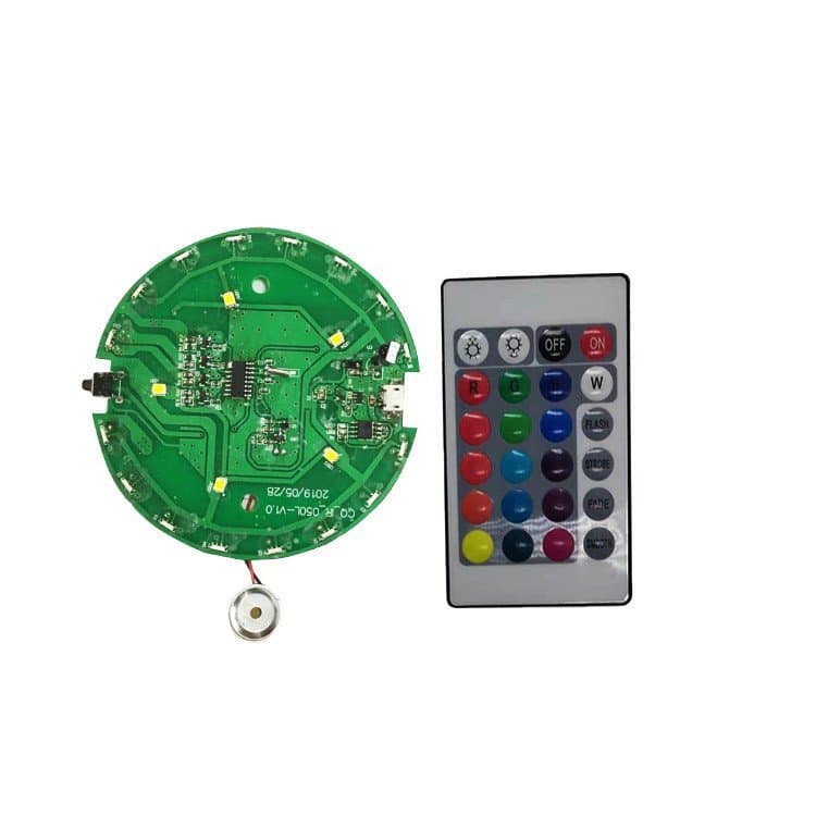 Novo modelo de luz noturna com painel de controle RGB colorido de 24 teclas, interruptor de botão, controle remoto infra