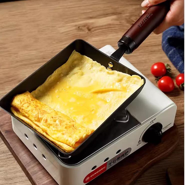 Japão Seiko Tamagoyaki frigideira de ferro ovo frito frigideira não revestida antiaderente ovo grosso grelhado pequena f