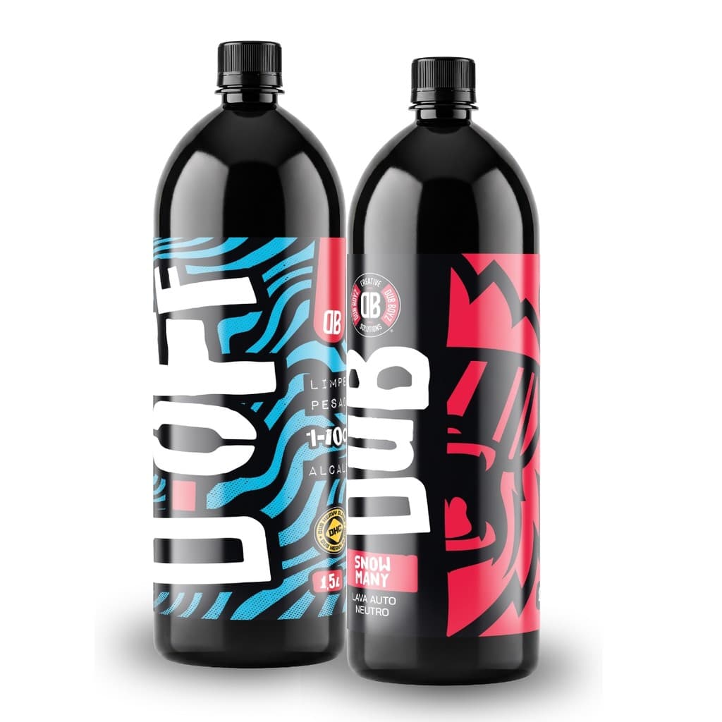 Kit Lavagem Automotiva D-Off Snow Many 1,5L Dub Boyz Desengraxante Alcalino pH12 Neutro Snow Foam