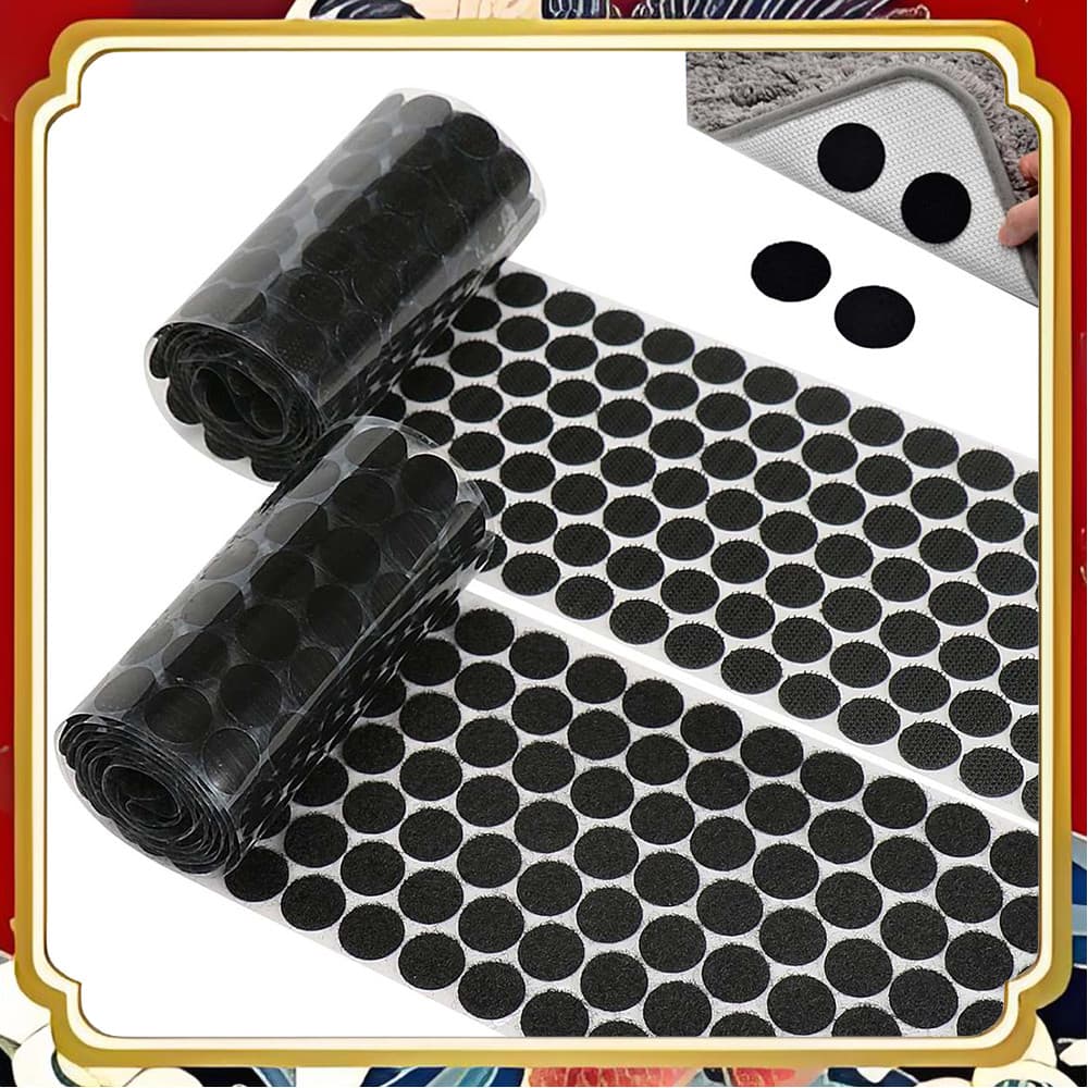 2mm redondo autoadesivo Velcro ponto adesivo preto 800 pares adesivo de fixação adesivo doméstico