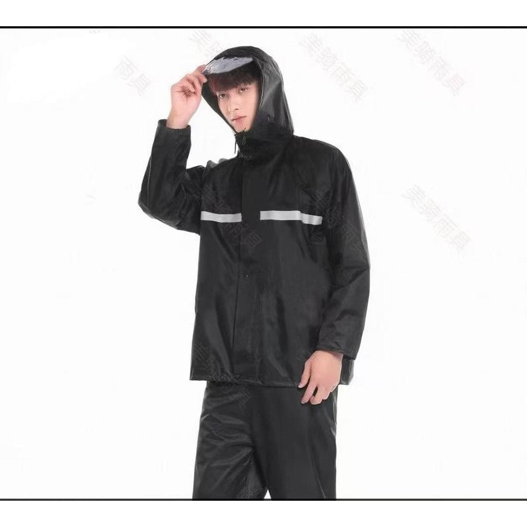Capa De Chuva Roupa Para Motoqueiros e Ciclistas Impermeável Calça e Jaqueta C/ Capuz H-27