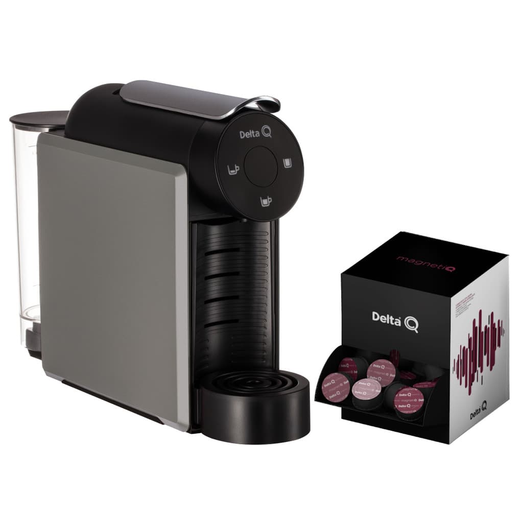 Kit Cafeteira Mini Qool + Pack 100 Cápsulas Delta Q MagnetiQ