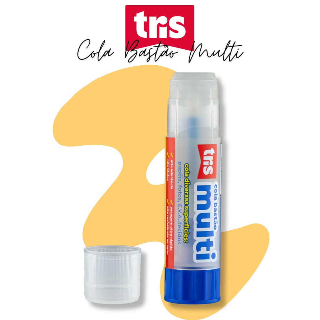 Cola Bastão Multi Escolar Multiuso 25g Várias Superfícies - Tris