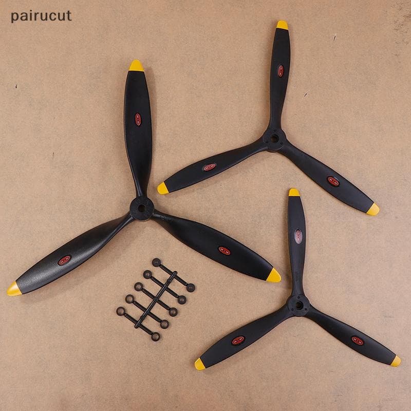 Uiu 1 Peça Modelo De Avião Emulado RC 8060 9060 1060 1170 1370 3 Lâminas Hélice Carbono Nylon Para Motor A Gasolina Elét