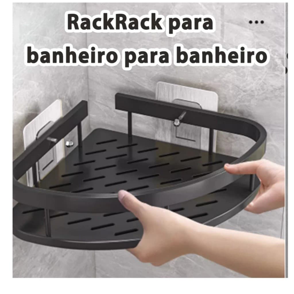 Triângulo Suporte De Shampoo Organizador Alta qualidade Prateleiras De Banheiro Sem Furo Premium-Space Aluminium