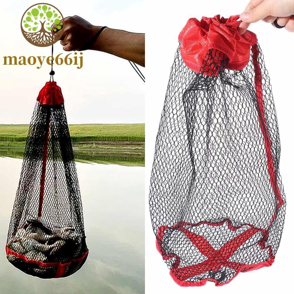 MAOYE66 Saco De Malha De Pesca , Cesta Com Cordão Bolso De Rede De Peixe Vivo , Gaiola De Proteção