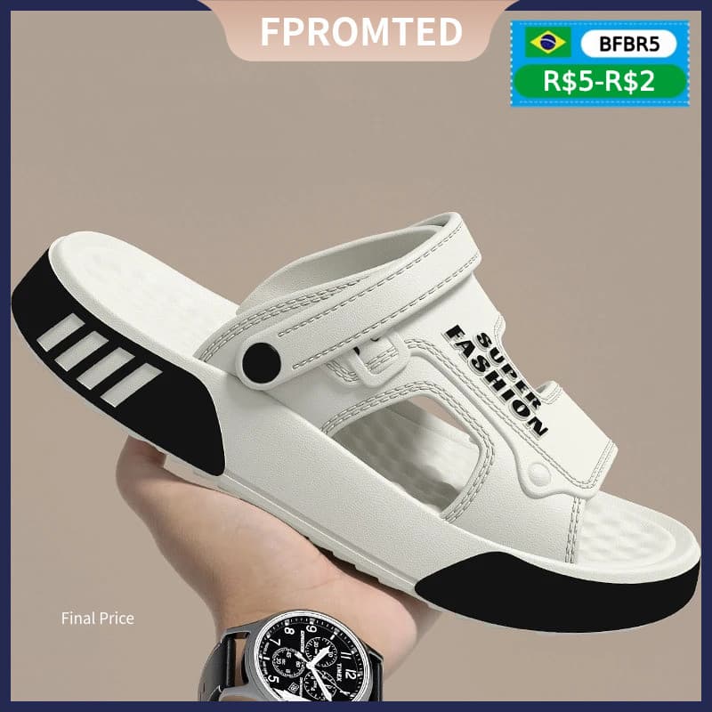 Chinelos Masculinos Verão EVA Plataforma De Sola Macia Slides Sandálias Interior Ao Ar Livre Caminhada Sapatos De Praia