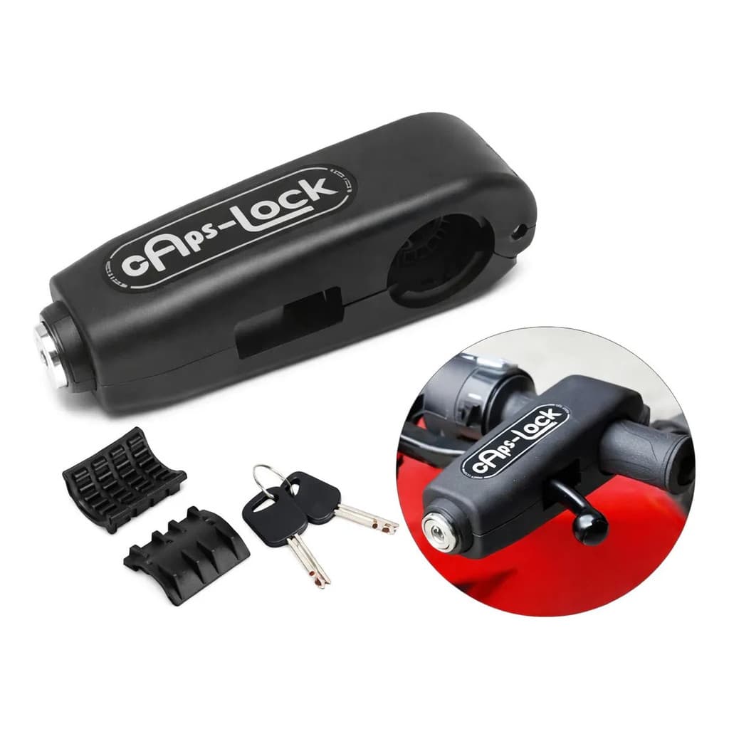 Trava Antifurto Para Moto Manete Guidão Caps Lock Universal