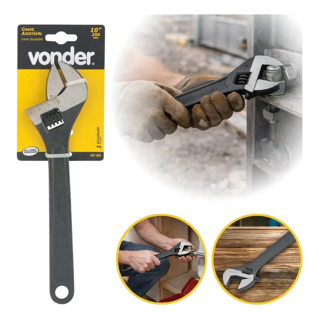 Chave Ajustável Inglesa 10 Pol 250 Mm Fosfatizada Vonder
