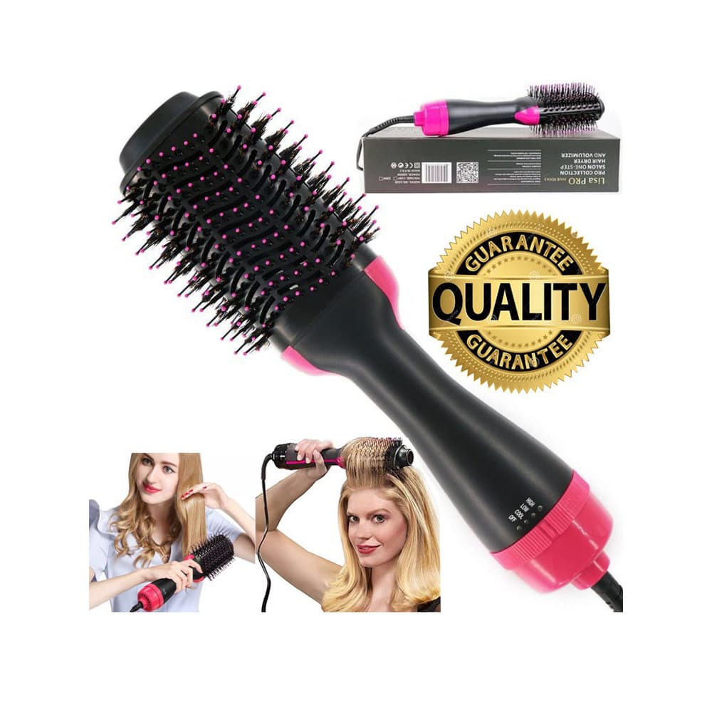 3 Em 1 Secador De Cabelo Escova Modelador Estilo Rolo Pente Fofo De Íon Negativo