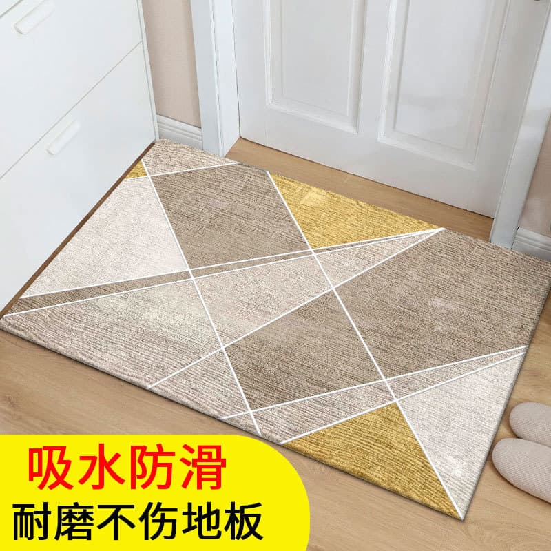 Simples nórdico absorvente banheiro antiderrapante tapete de chão entrada pé tapete quarto porta tapete