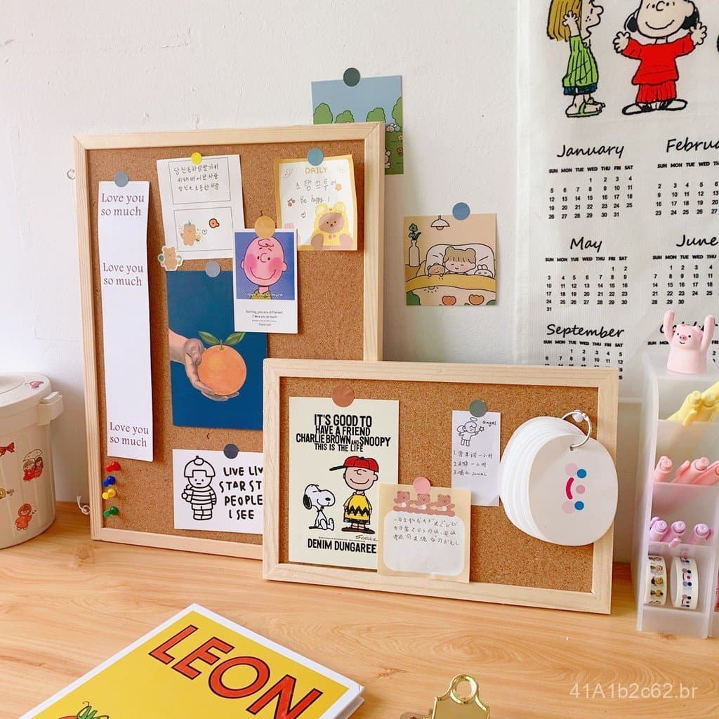 Quadro de cortiça moderno, popular como quadro de mensagens, montado na parede, para dormitórios de estudantes, com mold