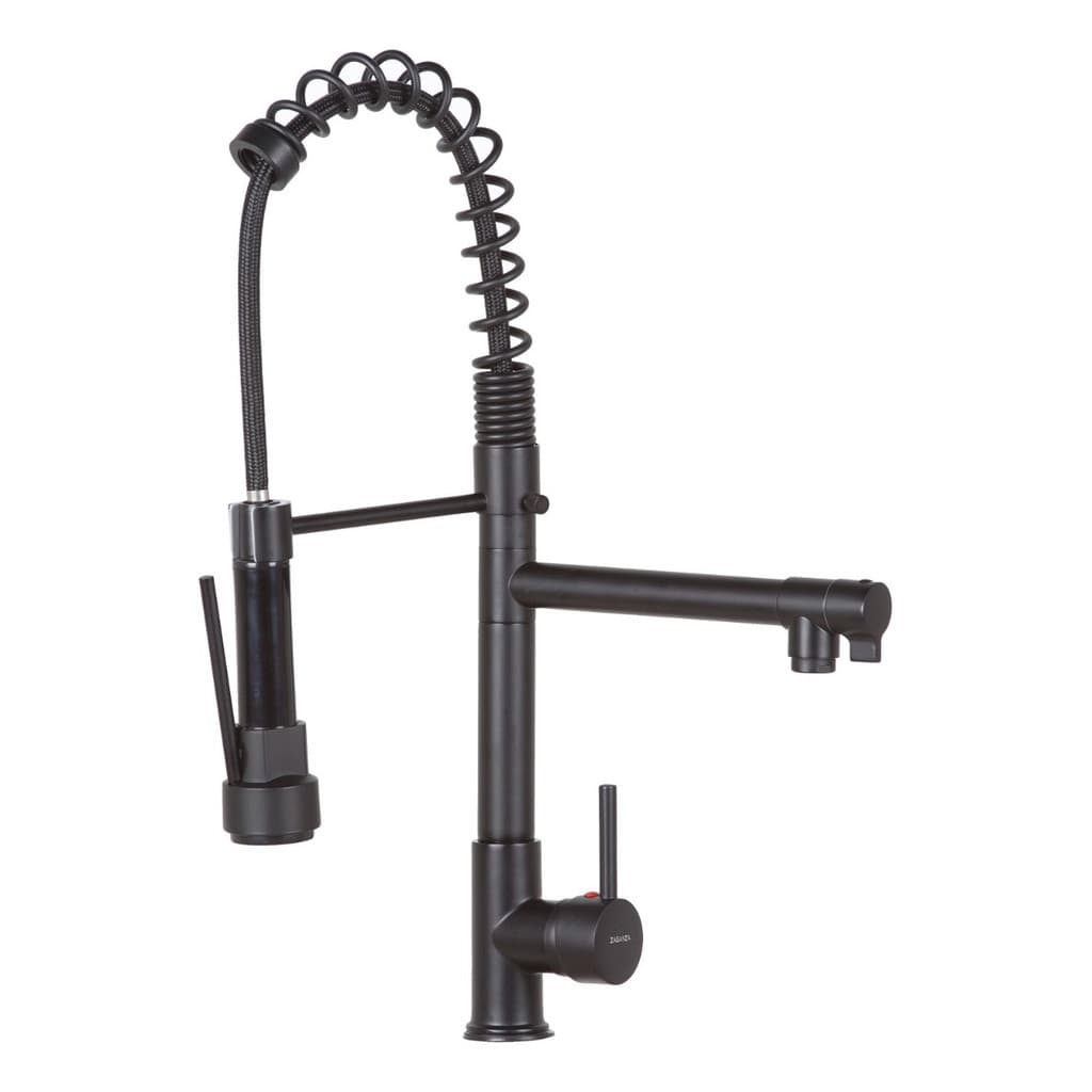 Torneira Cozinha Gourmet Monocomando 50 Cm Preto Za1212 Acabamento Fosco