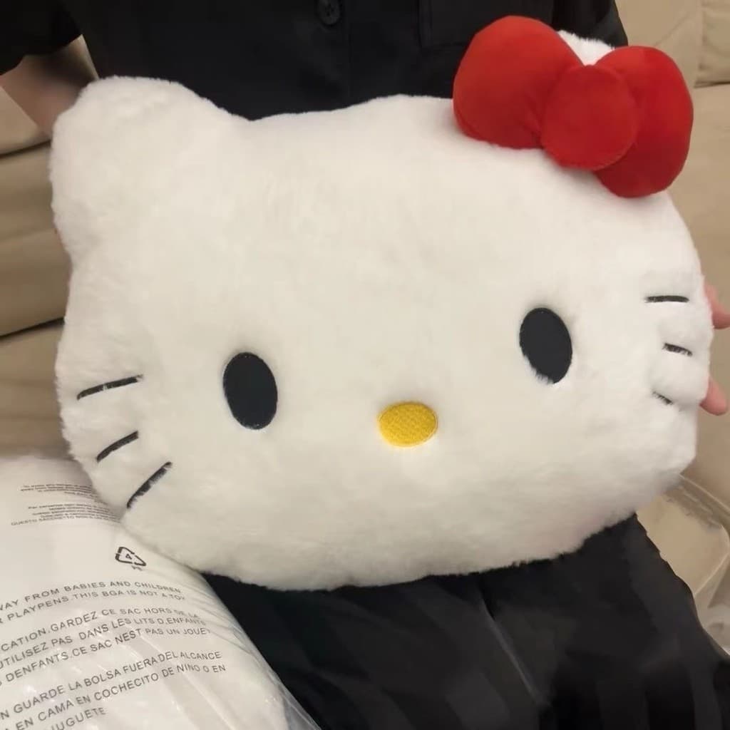Bonito Hello Kitty gato criativo travesseiro de pelúcia sofá almofada de cabeceira travesseiro de carro gato Nap travess