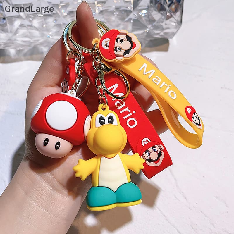 [GrandLarge] Jogo De Chaveiro Super Mario Bros Figura Criativo Porta-Chaves Acessórios Para Festa De Aniversário Infanti