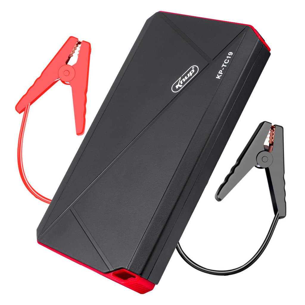 Acionador De Partida Automotivo Portátil Emergência Carro 10800mAh 12V 300A - 500A Com Garra Jacaré USB