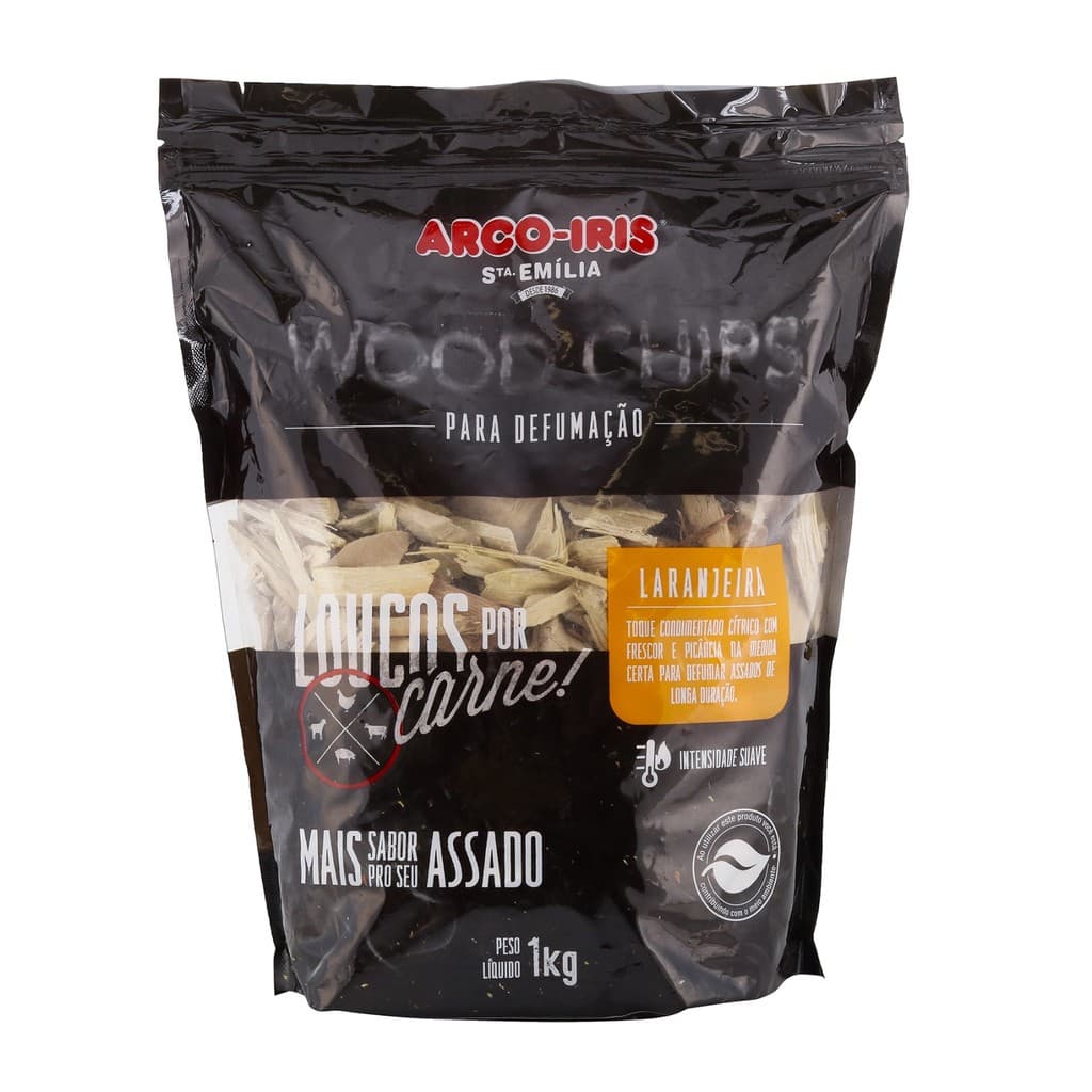 Lenha Wood Chips 1kg Arco Iris