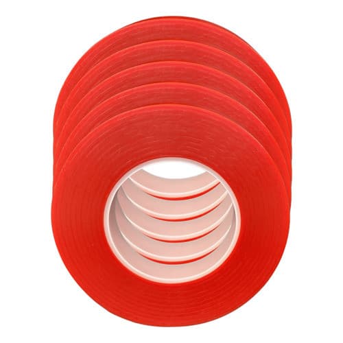 5 Rolo Fita Para Alceador Plástico Virgem 11mmx25mt Vermelha