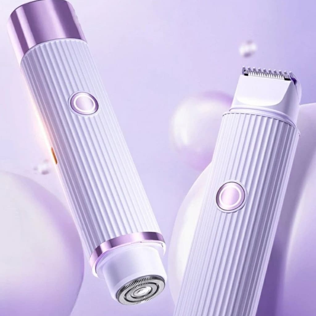 Aparador de Pelo Feminino 2 EM 1  Removedor De Pelos Facial e Corporal Sem fio Recarregável