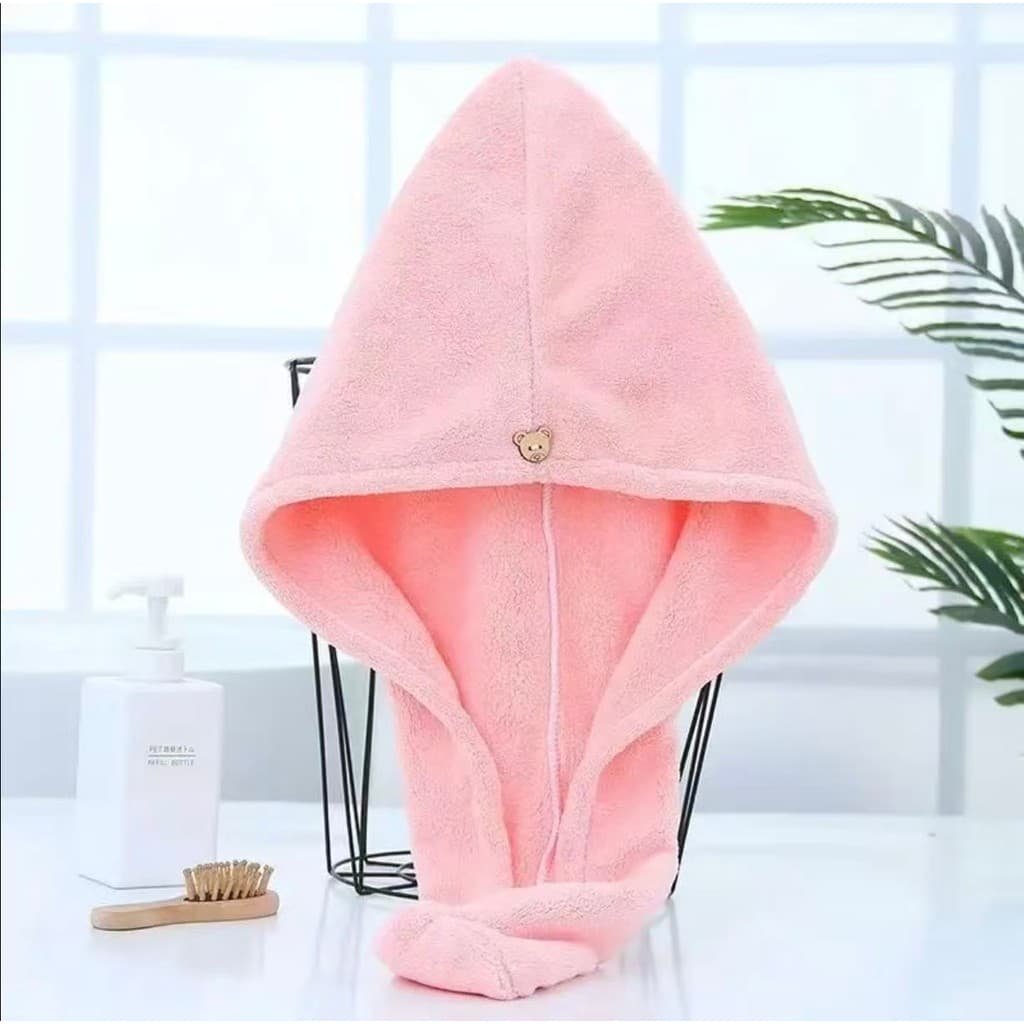 Touca de Microfibra para Cabelo com Botão – Uso Diário，kit1,2,3 ou 5
