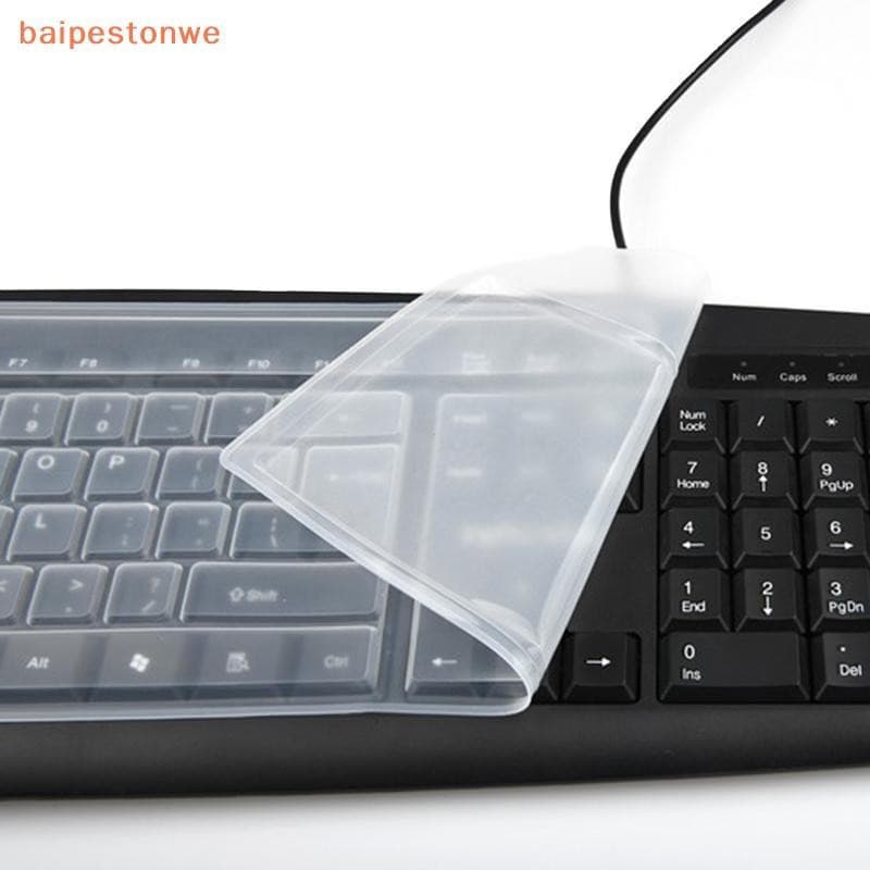 [baipestonwe] Capa Universal À Prova De Poeira De Silicone Para Teclado De Computador De Mesa , Película Protetora De Pe