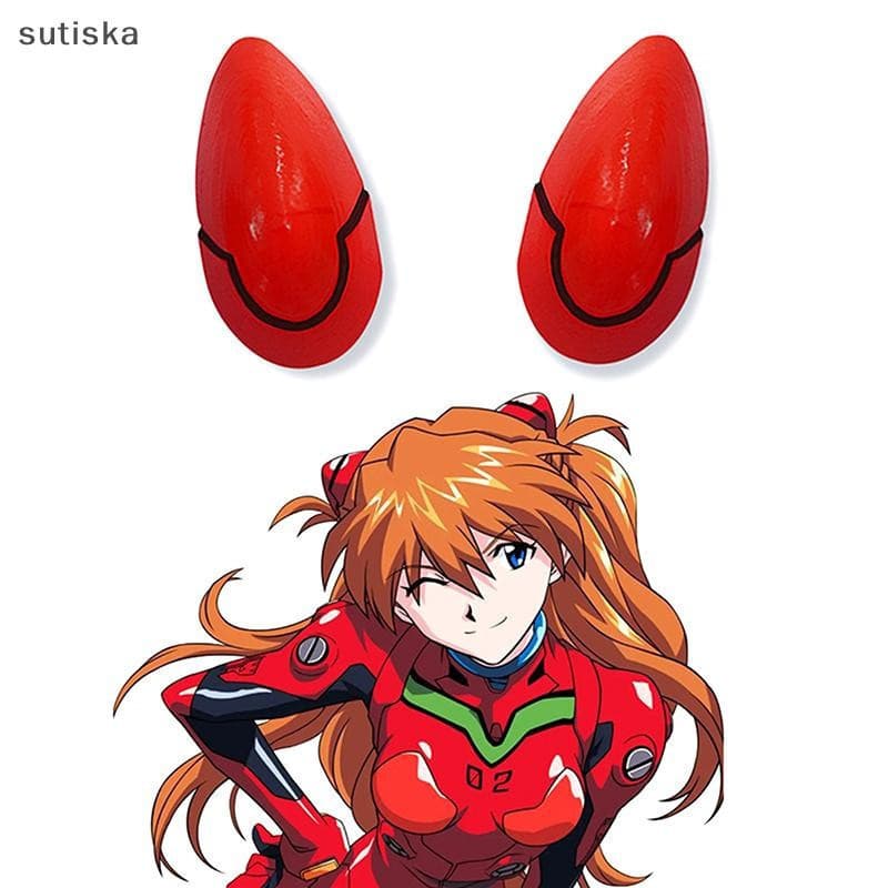 sutiska 1 Par Criativo Cosplay Adereços Acessórios Personalizado Cocar Presente Neon Genesis Evangelion Asuka Ayanami Re