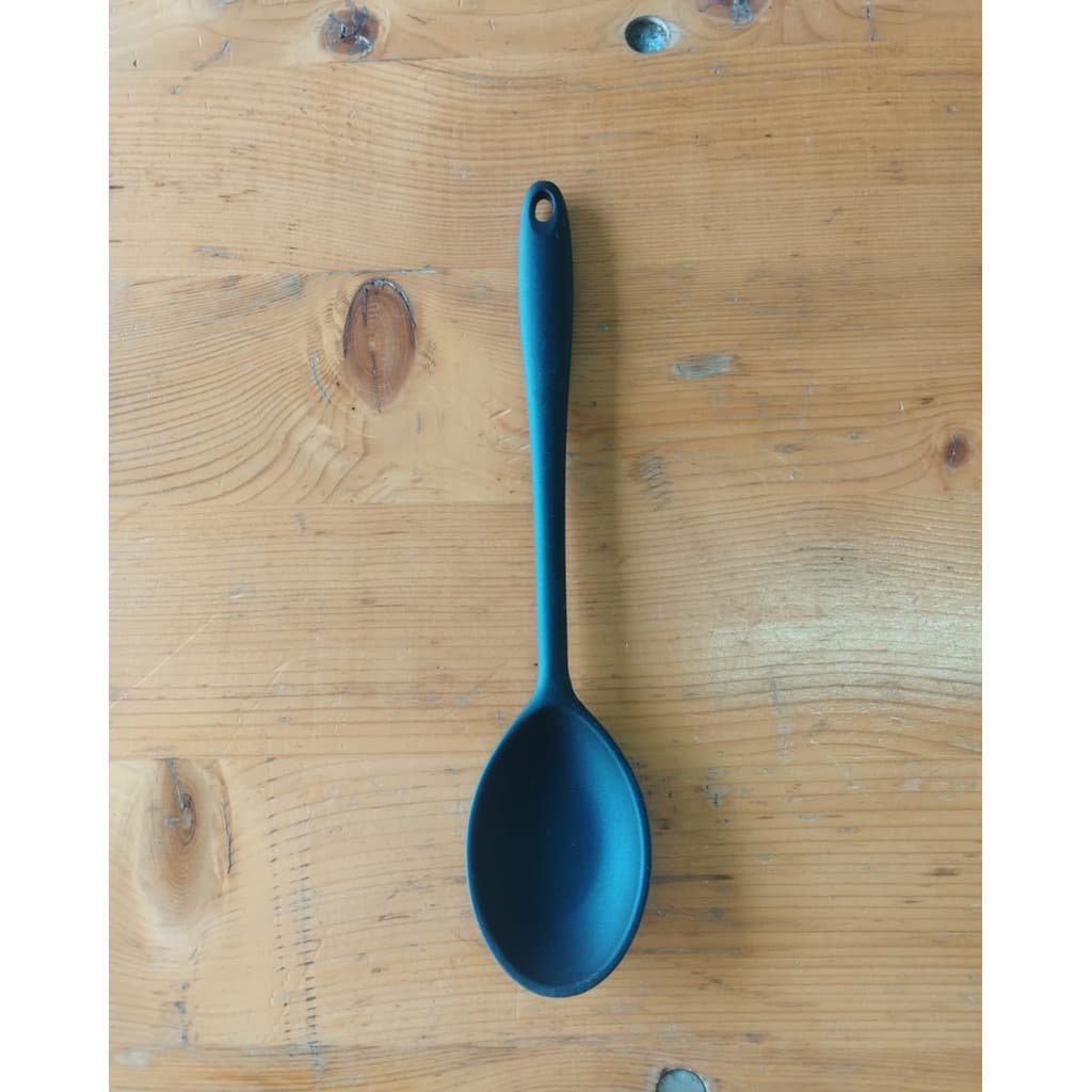 Kit Utensílios de Silicone 3 Peças – Pegador de Massa, Colher de Arroz e Pincel 28 cm